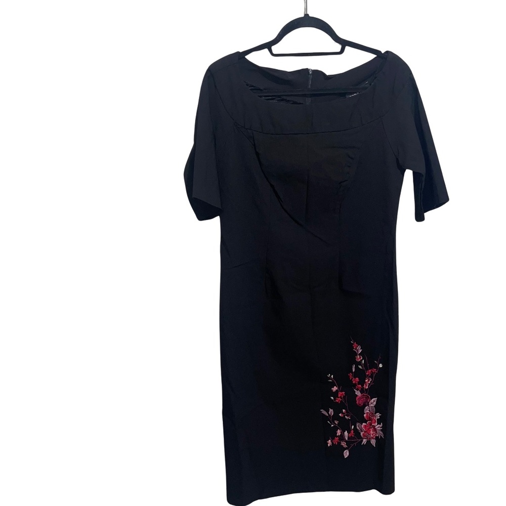 TORRID Women's Vintage Black Floral Embroidered Midi Dress Sz 16